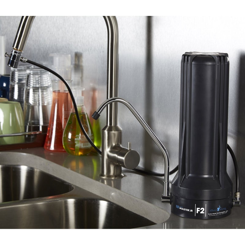 Home Master TMJRF2-BK Jr F2 Jr F2 Multi-stage Countertop Water Filter System, 500 gallon replaceable, Filters Fluoride Chlorine Chemicals Pesticides and more up to 93% - Image 2